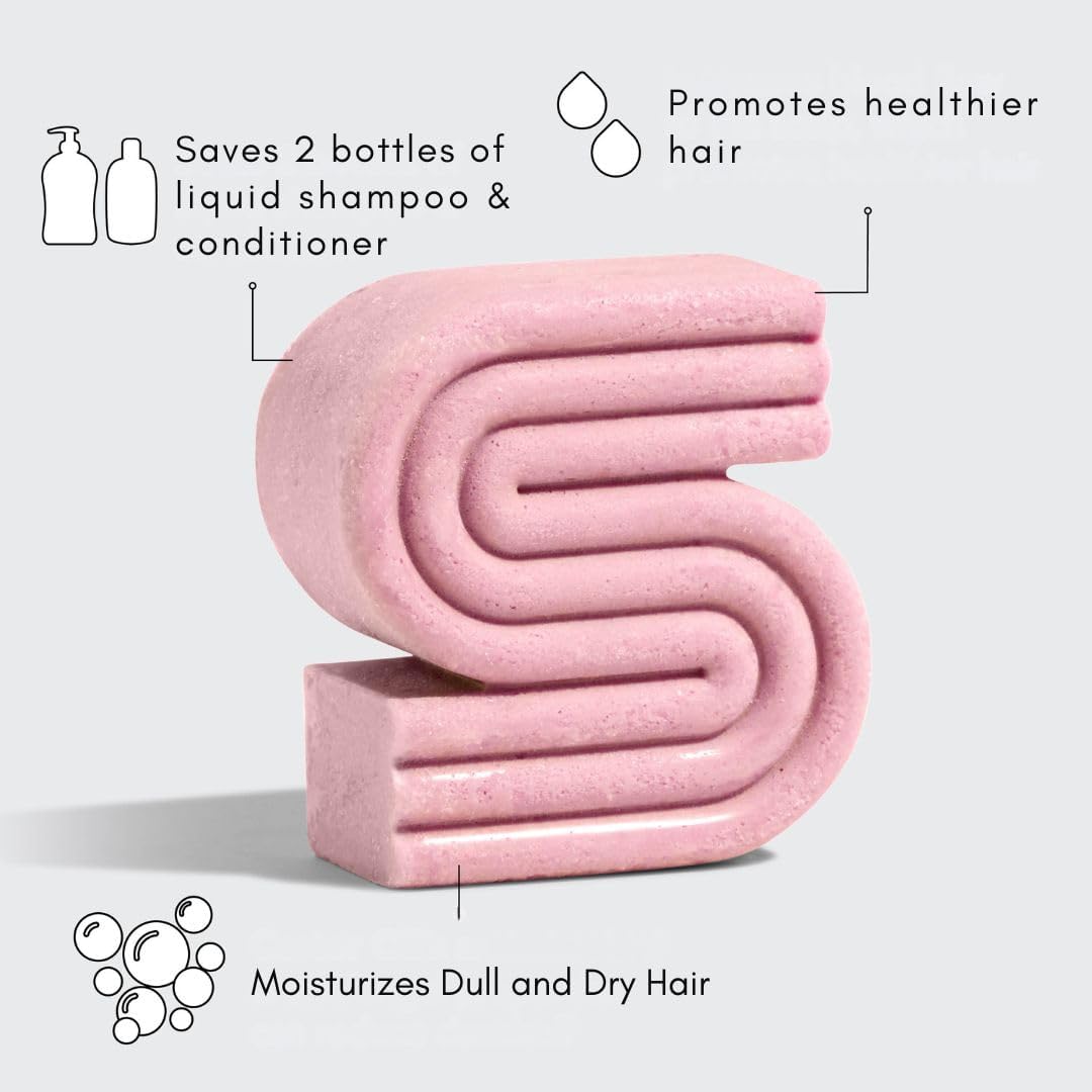 Kitsch Shampoo Bar Castor Oil – Solid Bar Shampoo for Hydration, Strengthening and Moisturizing
