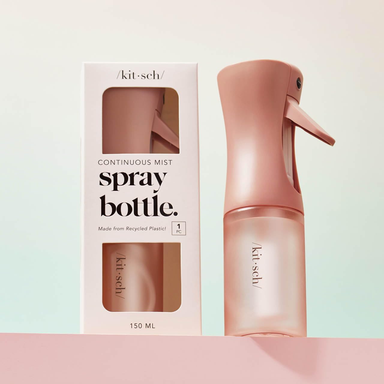 Kitsch Spray Bottle for Hair - Continuous Water Mister with Ultra Fine Mist for Hairstyling, Barbers, Salons, Cleaning, Plants, Versatile Spray Bottles