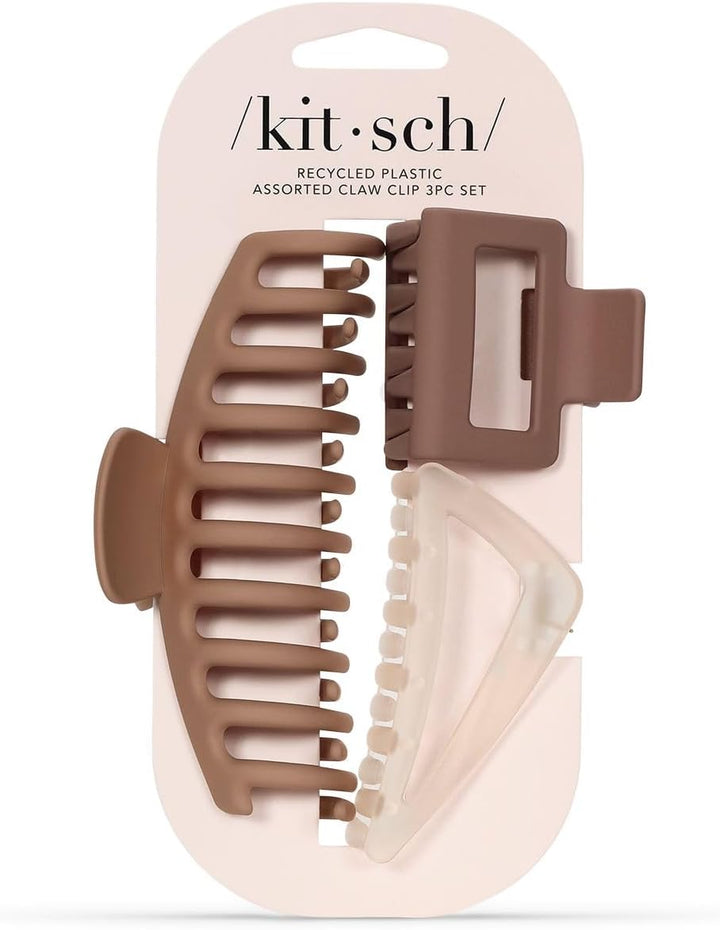 Kitsch Large Assorted Hair Clips for Women, Medium Open Shape Hair Claw Clips for Thick Hair
