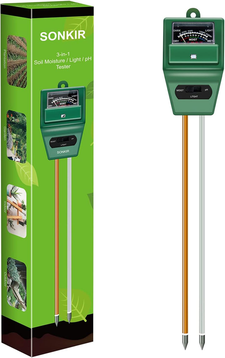 Soil pH Meter, MS02 3-in-1