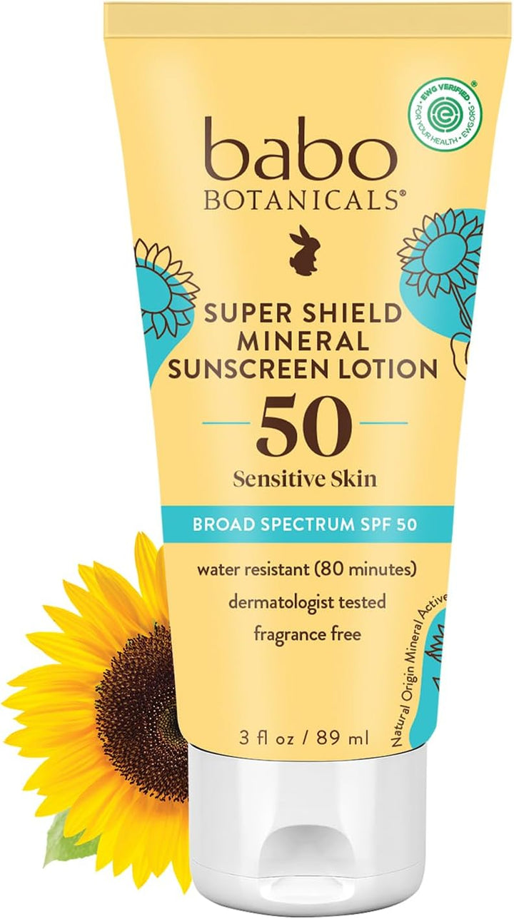 Babo Botanicals Sheer Mineral Sunscreen Lotion SPF 50 For Unisex 3 oz Sunscreen