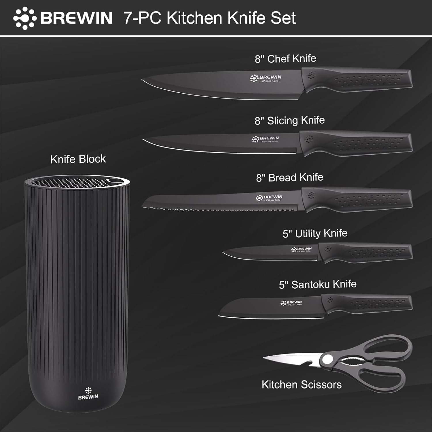 Knife Set, Brewin Kitchen Knife Set, Knives Set