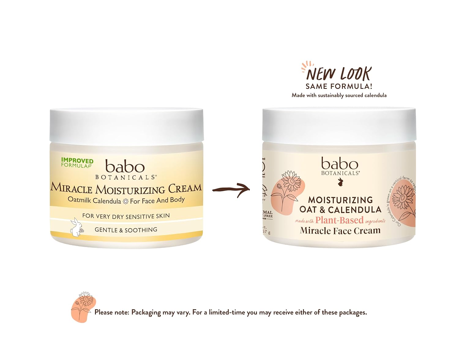 Babo Botanicals Miracle Moisturizing Baby Cream, 2 Fluid Ounce, Best Face Cream With Natural Colloidal Oatmeal for Eczema, Dry and Sensitive skin.