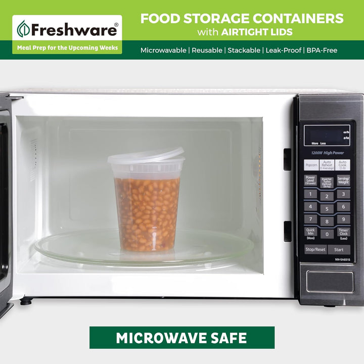 Freshware Food Storage Containers [24 Set] 32 oz