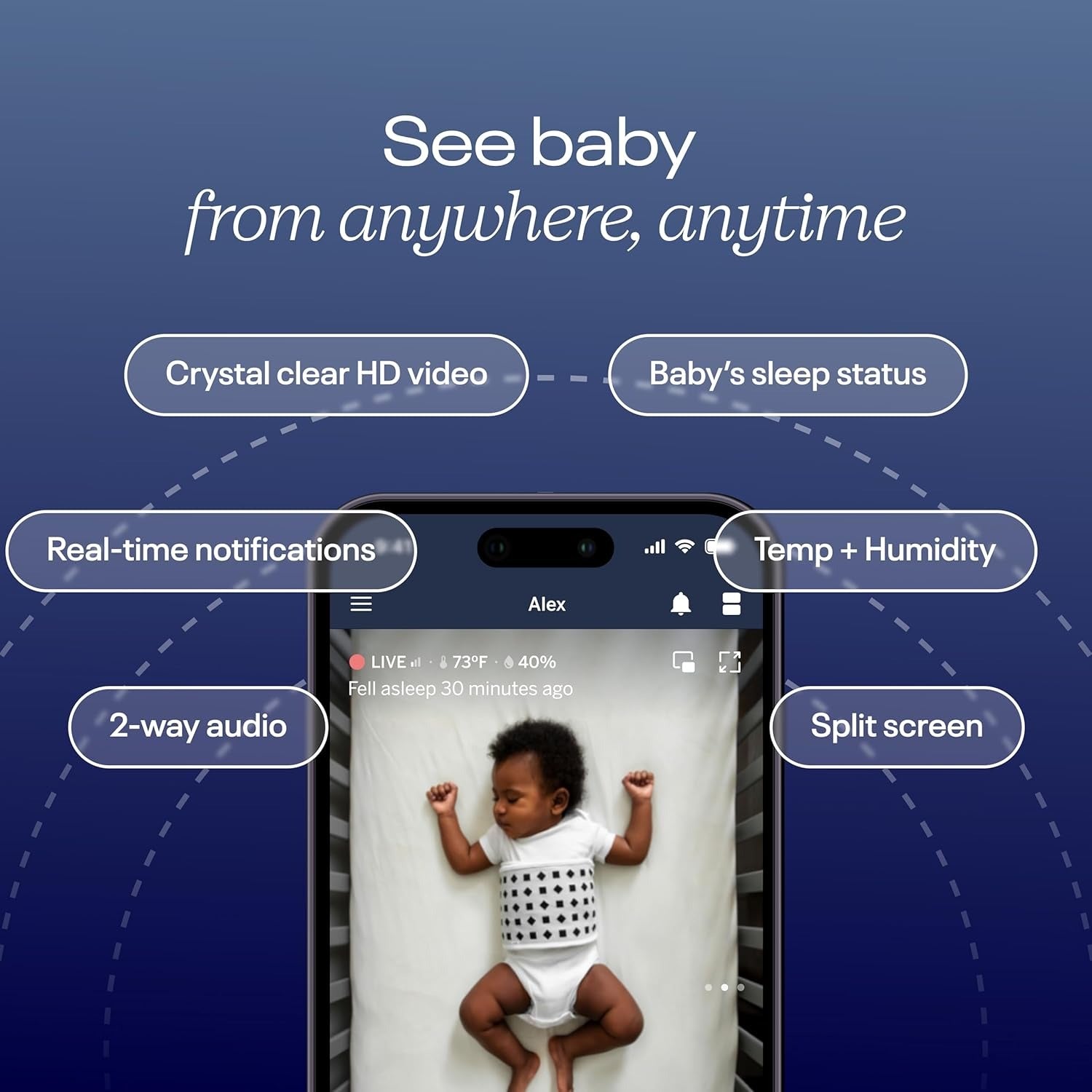 Nanit Pro Smart Baby Monitor & Wall Mount