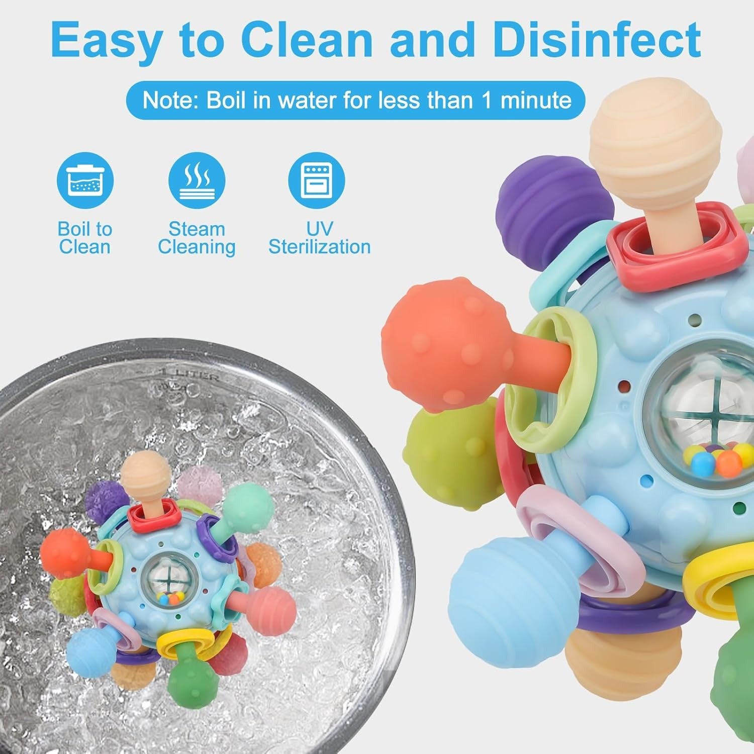 Baby Montessori Sensory Toys for 0-6 6-12 Months