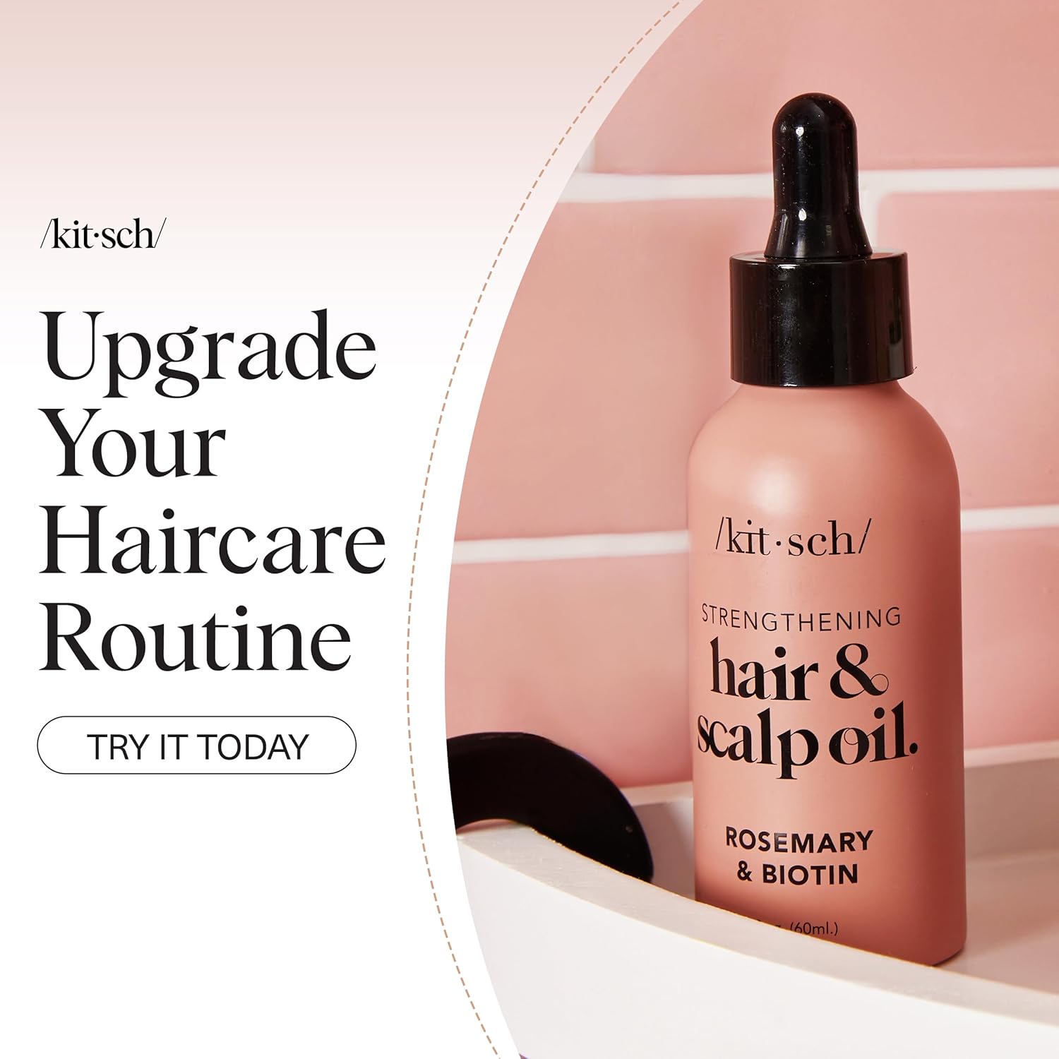 Kitsch Rosemary Oil for Hair & Scalp - Pre Wash Scalp Oil with Biotin for Healthy