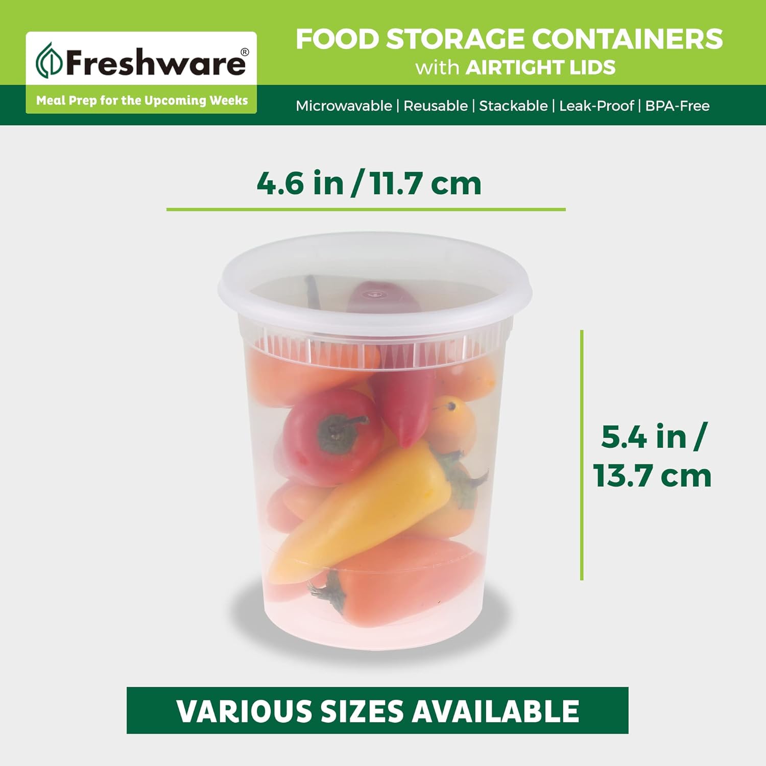 Freshware Food Storage Containers [24 Set] 32 oz