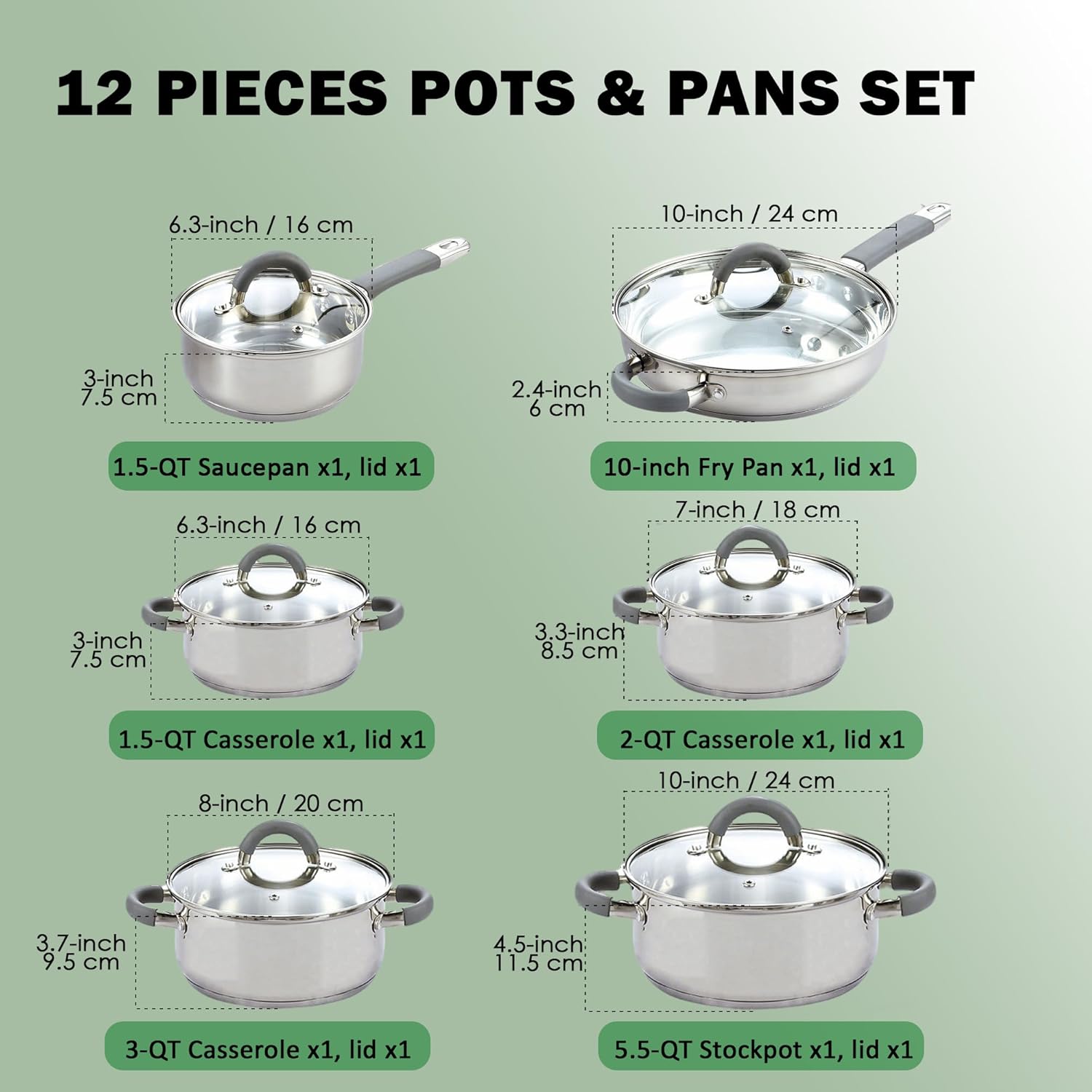 Cook N Home Kitchen Cookware Set
