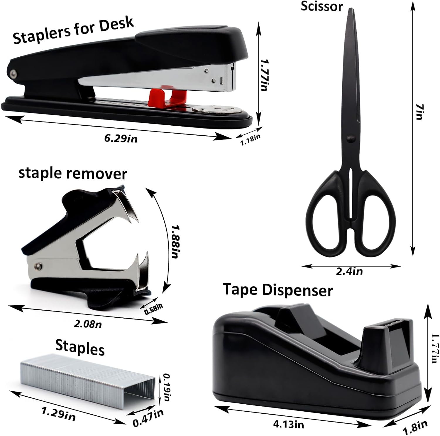 Black Office Supplies,UPIHO Black Desk Accessories