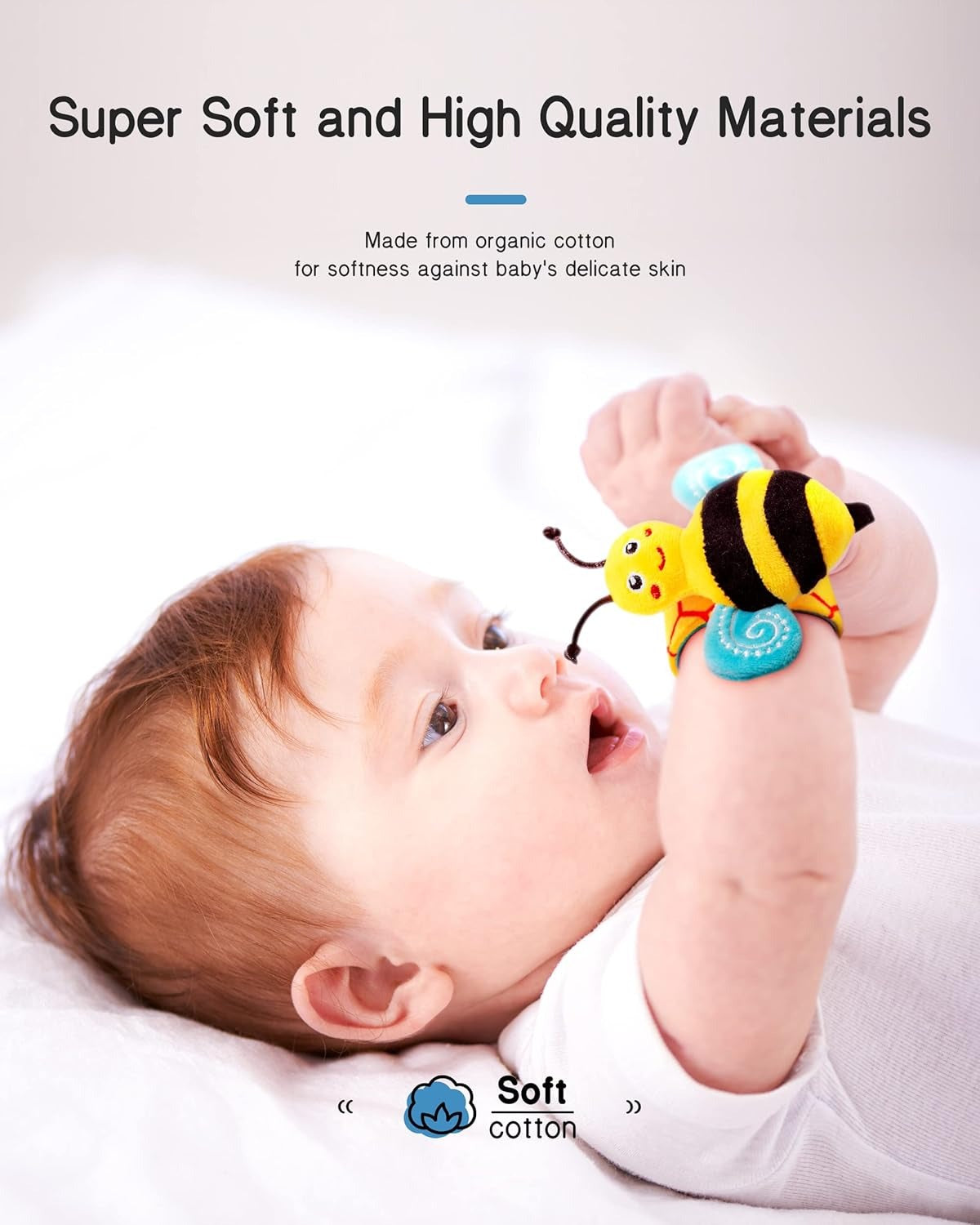 Infinno Baby Wrist Rattle Socks and Foot Finder Set
