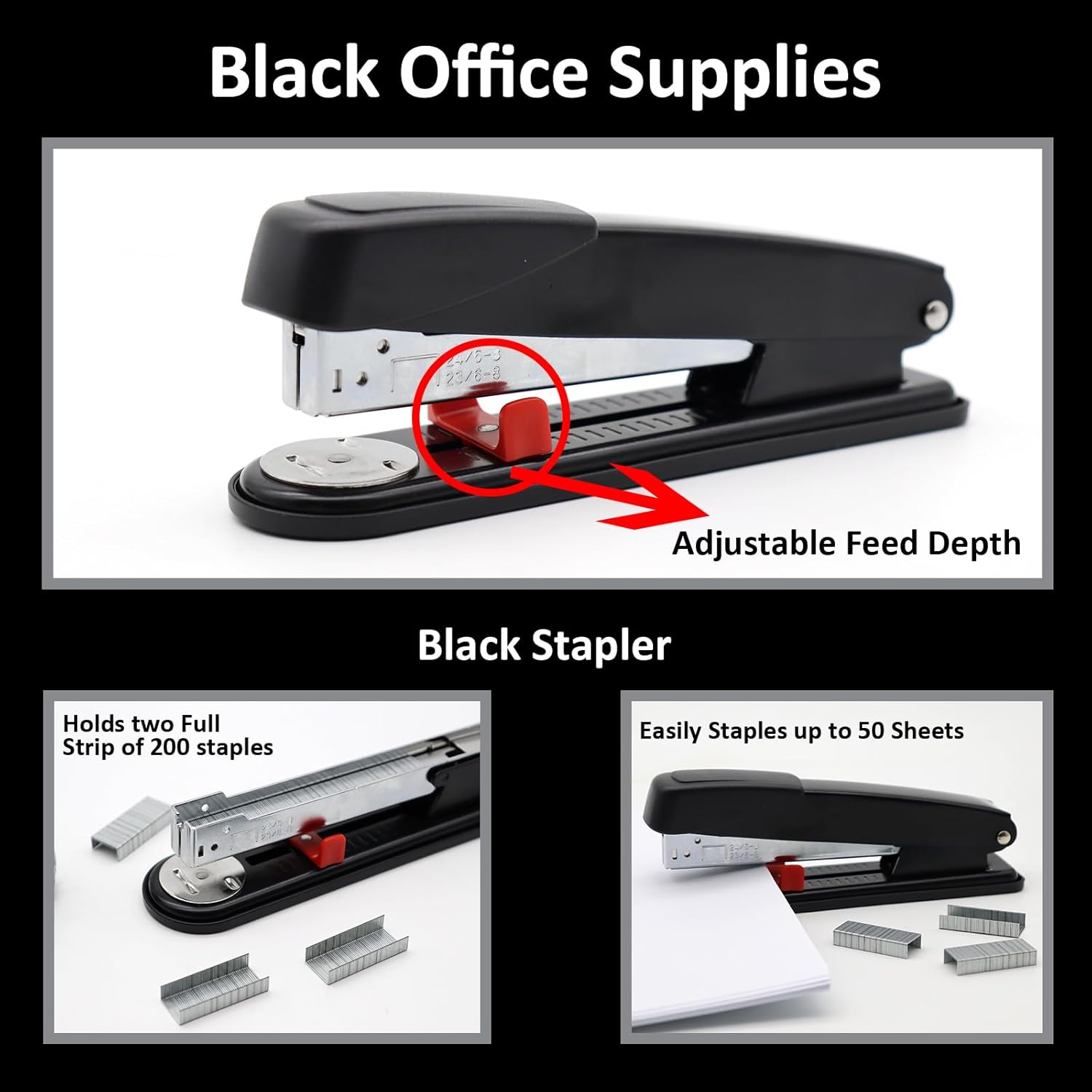 Black Office Supplies,UPIHO Black Desk Accessories