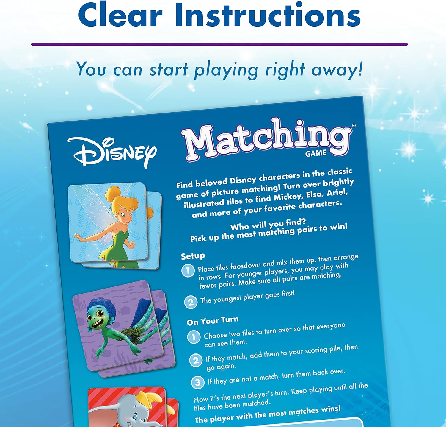 Wonder Forge Disney Classic Characters Matching Game