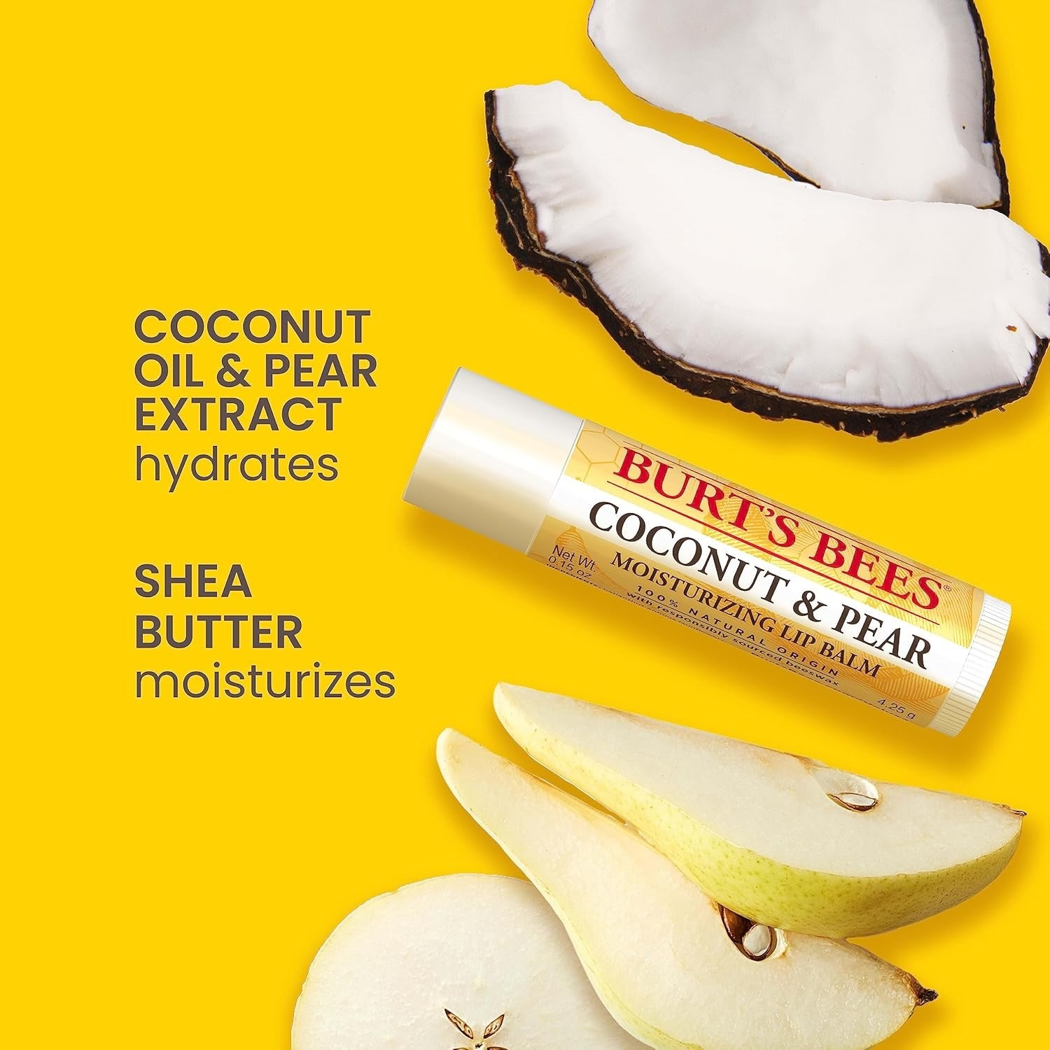 Lip Balm - Beeswax, Strawberry, Coconut and Pear, and Vanilla Bean