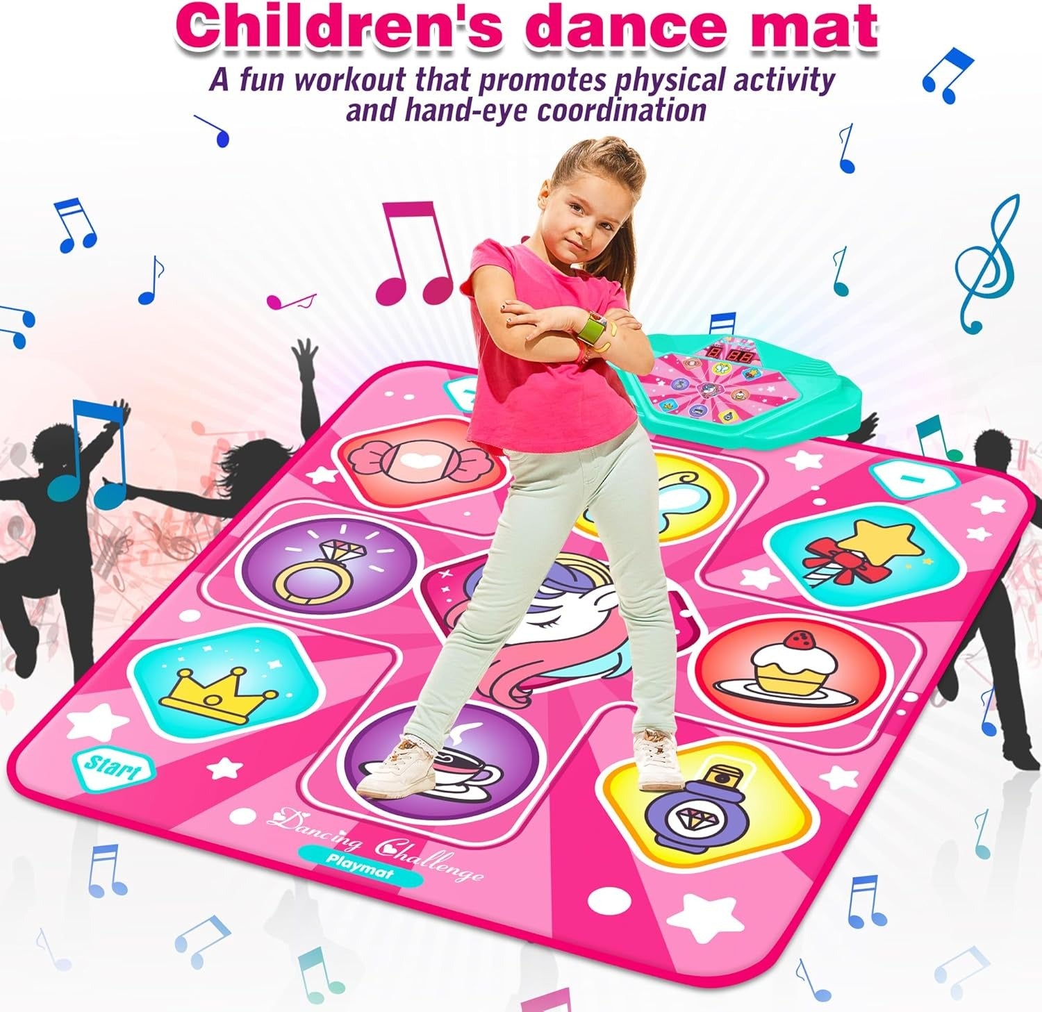 Unicorn Dance Mat, Dance Mixer Rhythm Step Play Mat
