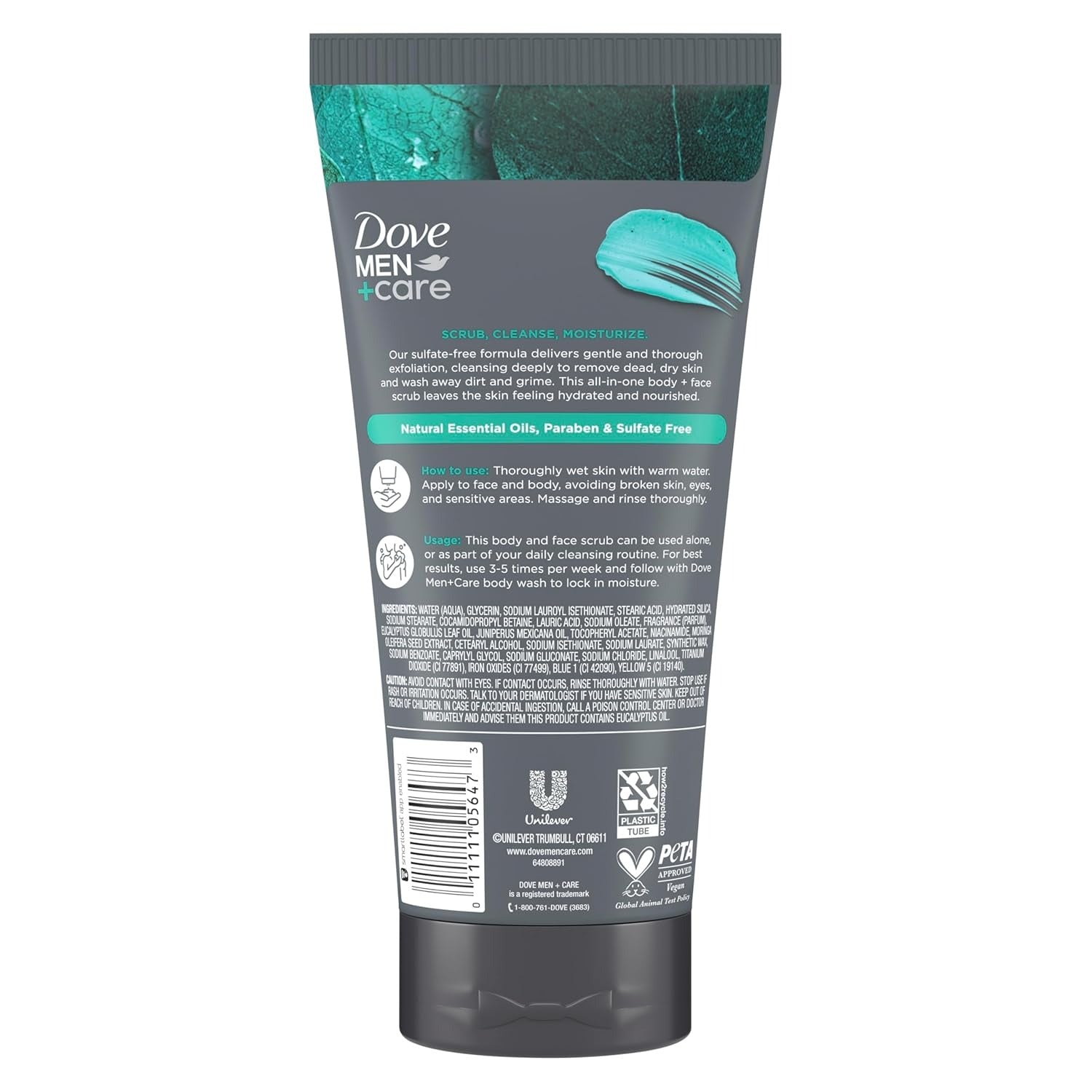 Dove Men+Care Eucalyptus Body and Face Scrub