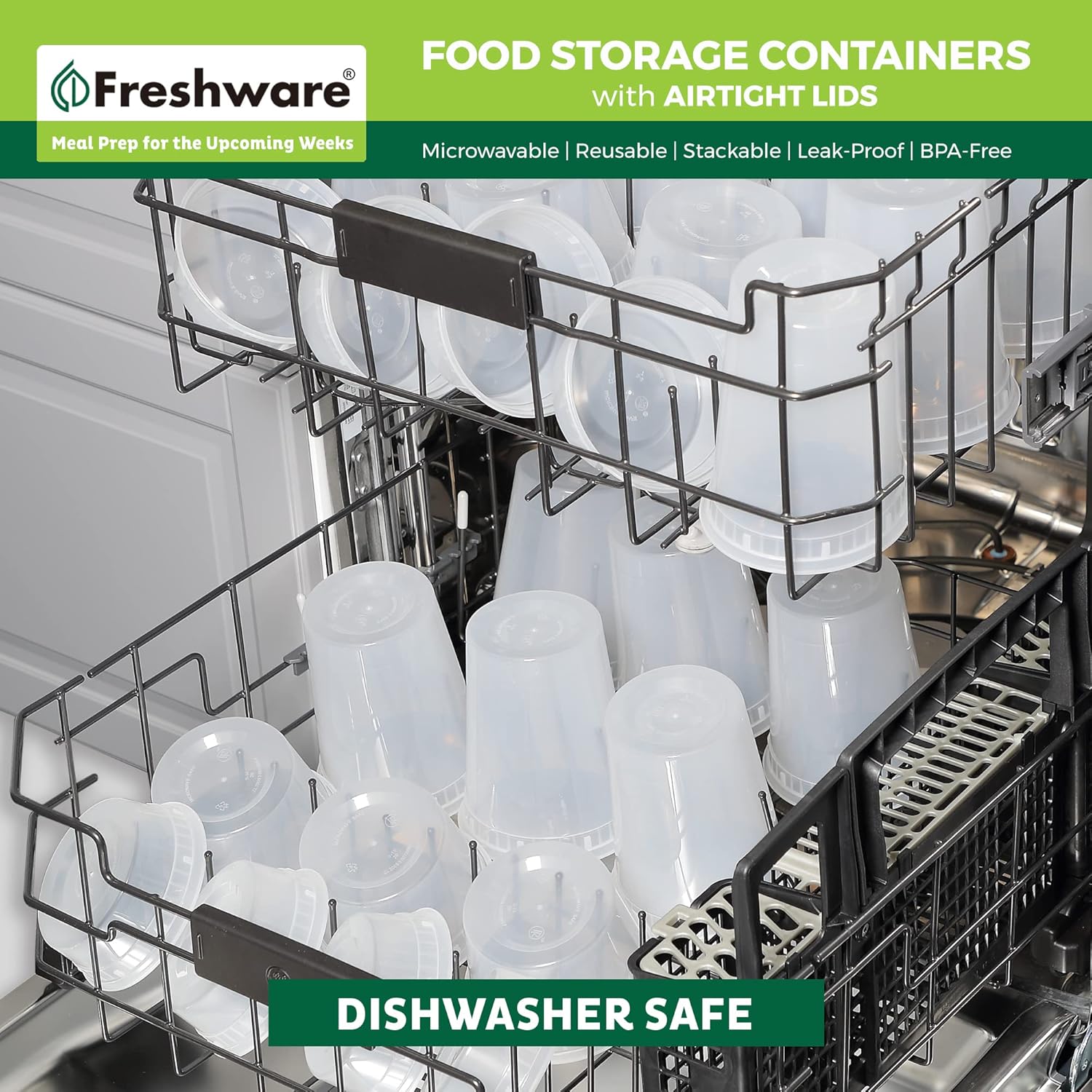 Freshware Food Storage Containers [24 Set] 32 oz