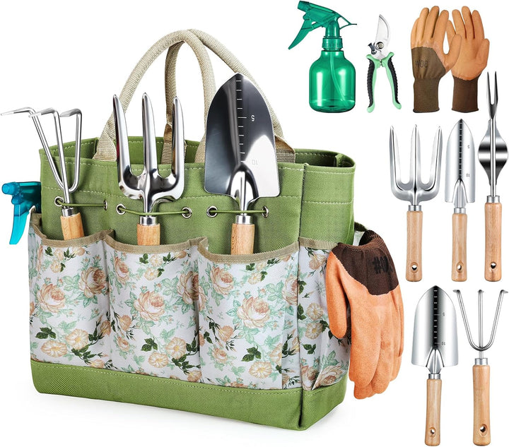 Gardening Tools 9-Piece Heavy Duty Gardening Hand Tools