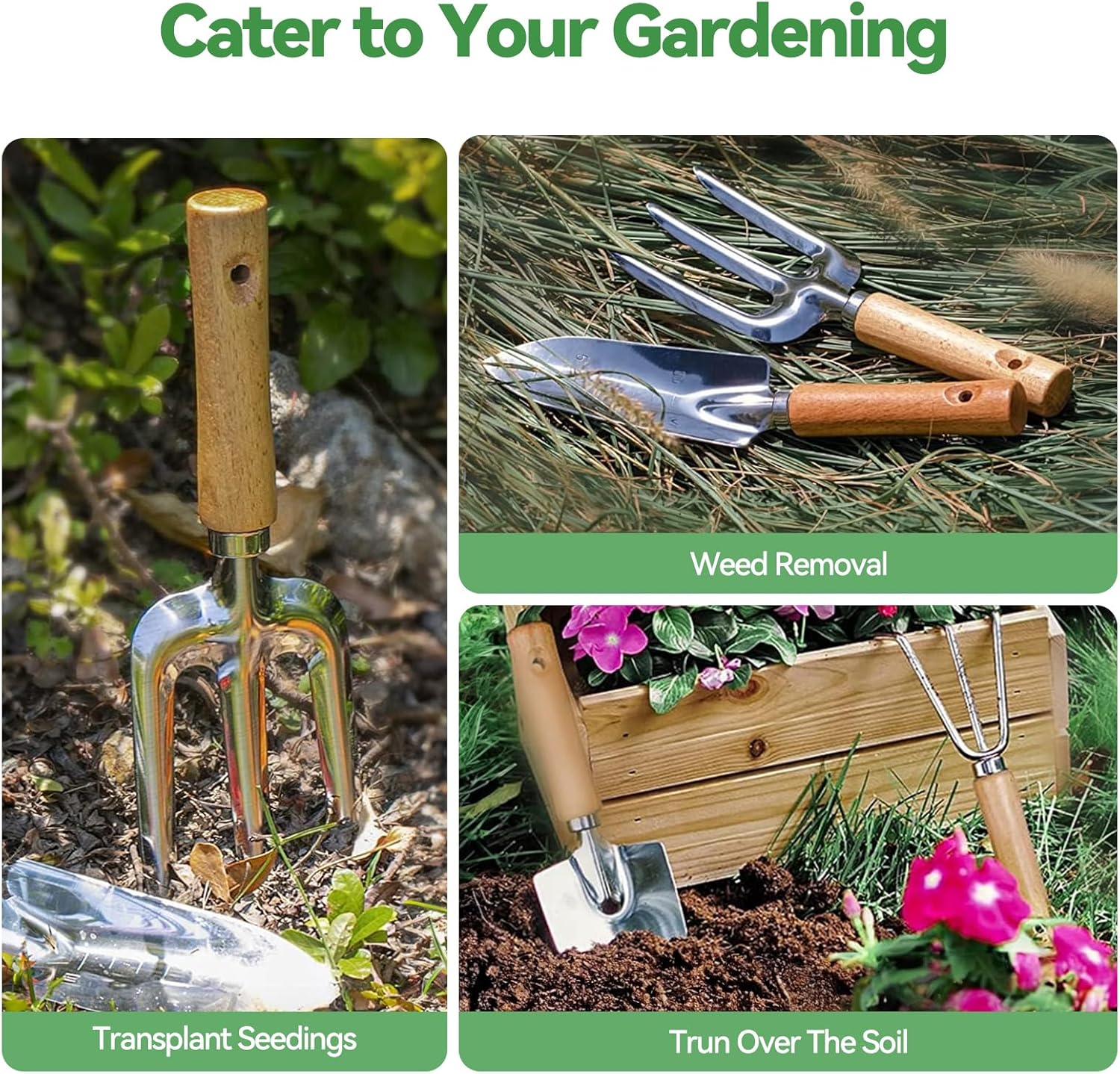 Gardening Tools 9-Piece Heavy Duty Gardening Hand Tools