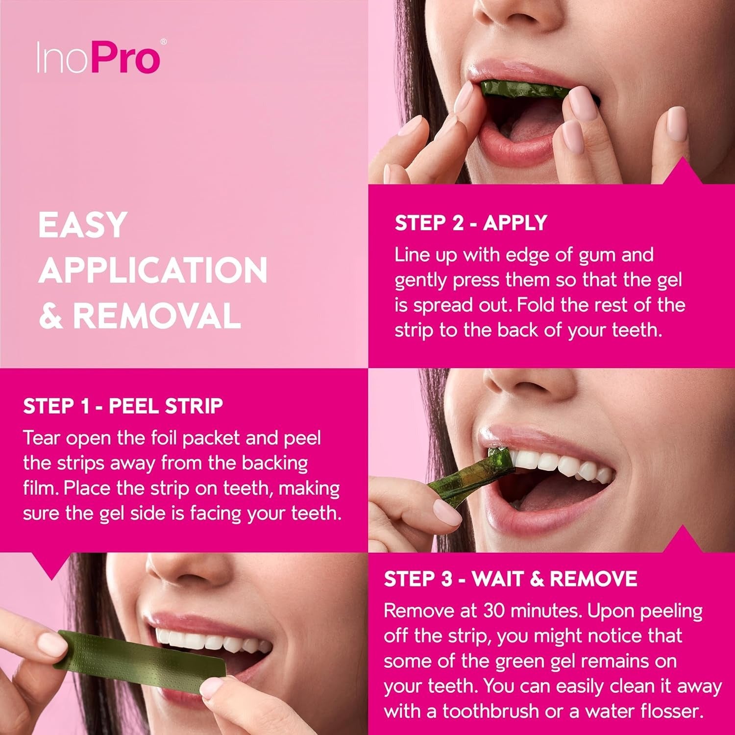 Teeth Whitening Strips 14 Treatments Kit - Teeth Whitener, Peroxide Free