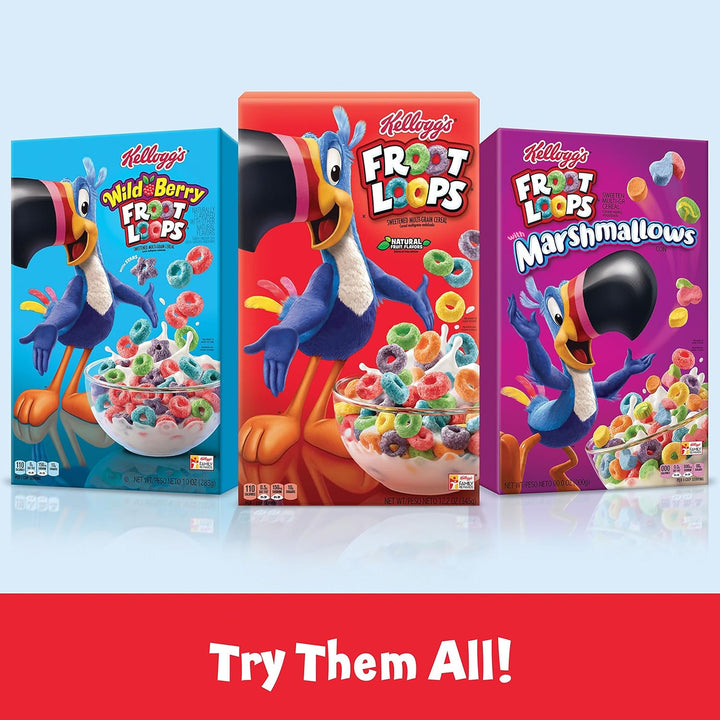 Kellogg's Froot Loops, Breakfast Cereal, Original, .75oz (96 Count)