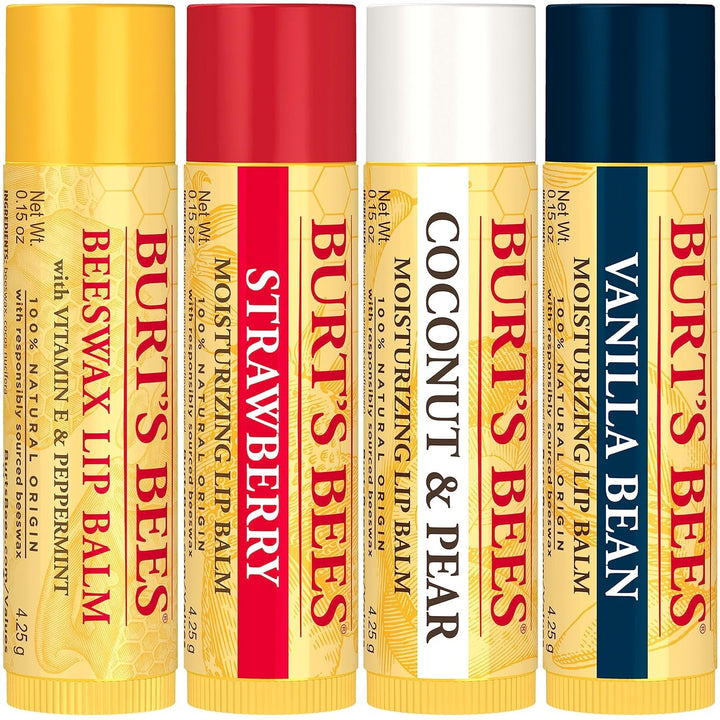 Lip Balm - Beeswax, Strawberry, Coconut and Pear, and Vanilla Bean