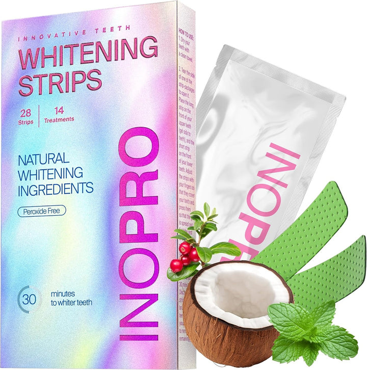 Teeth Whitening Strips 14 Treatments Kit - Teeth Whitener, Peroxide Free